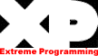 Um xis e um pê estilizados com o texto "Extreme Programming" embaixo